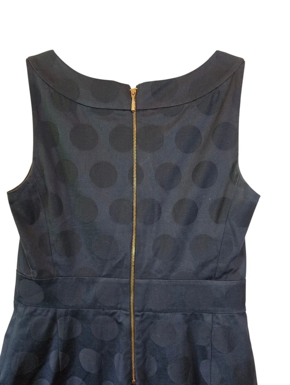 Kate Spade New York Black Polka Dot Jacquard Sheath Dress with Pockets - Size 8